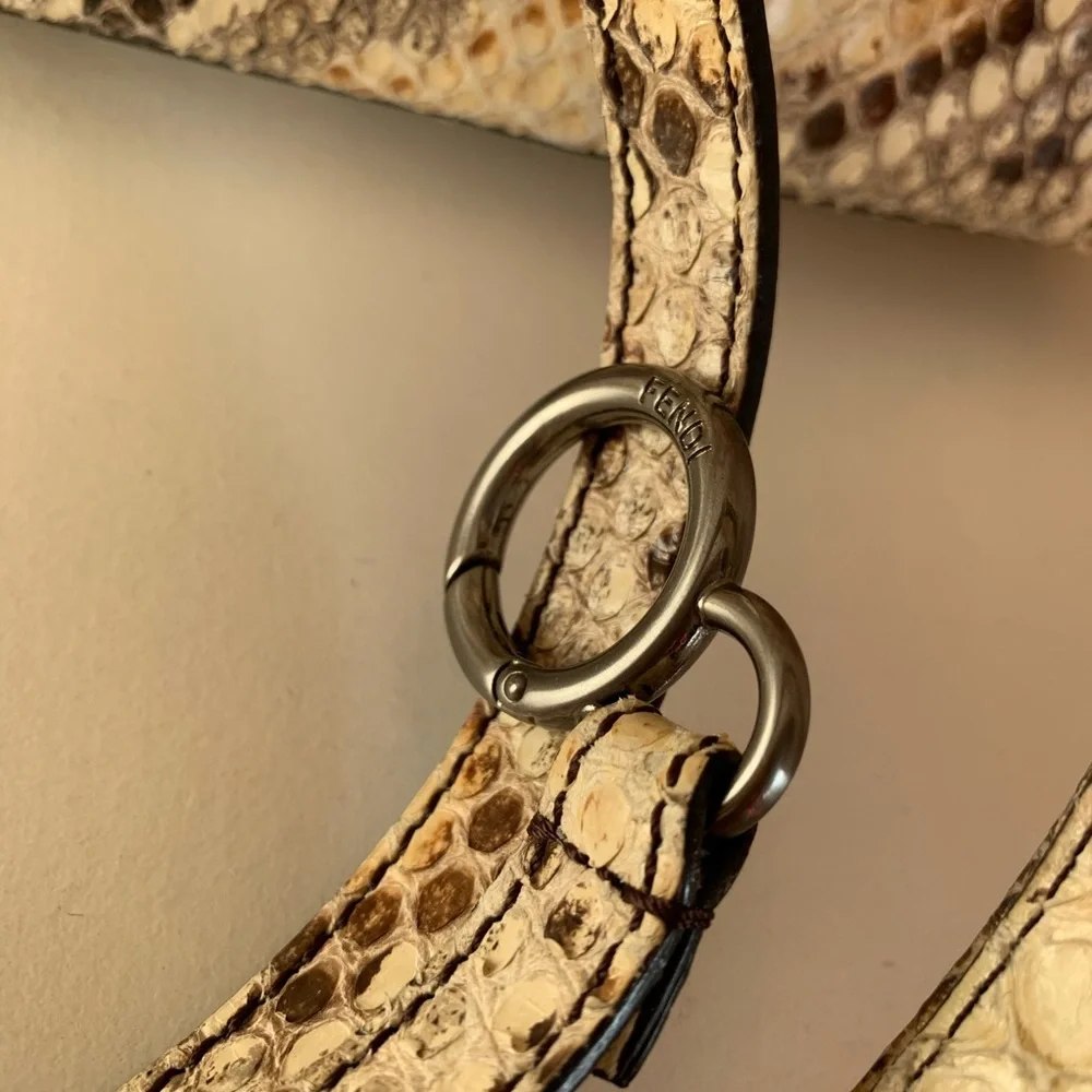 Fendi python peekaboo handle bag crossbody